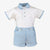 CONJUNTO BEBE NIÑO AZUL RAYAS