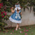 VESTIDO INFANTIL AZUL LISO