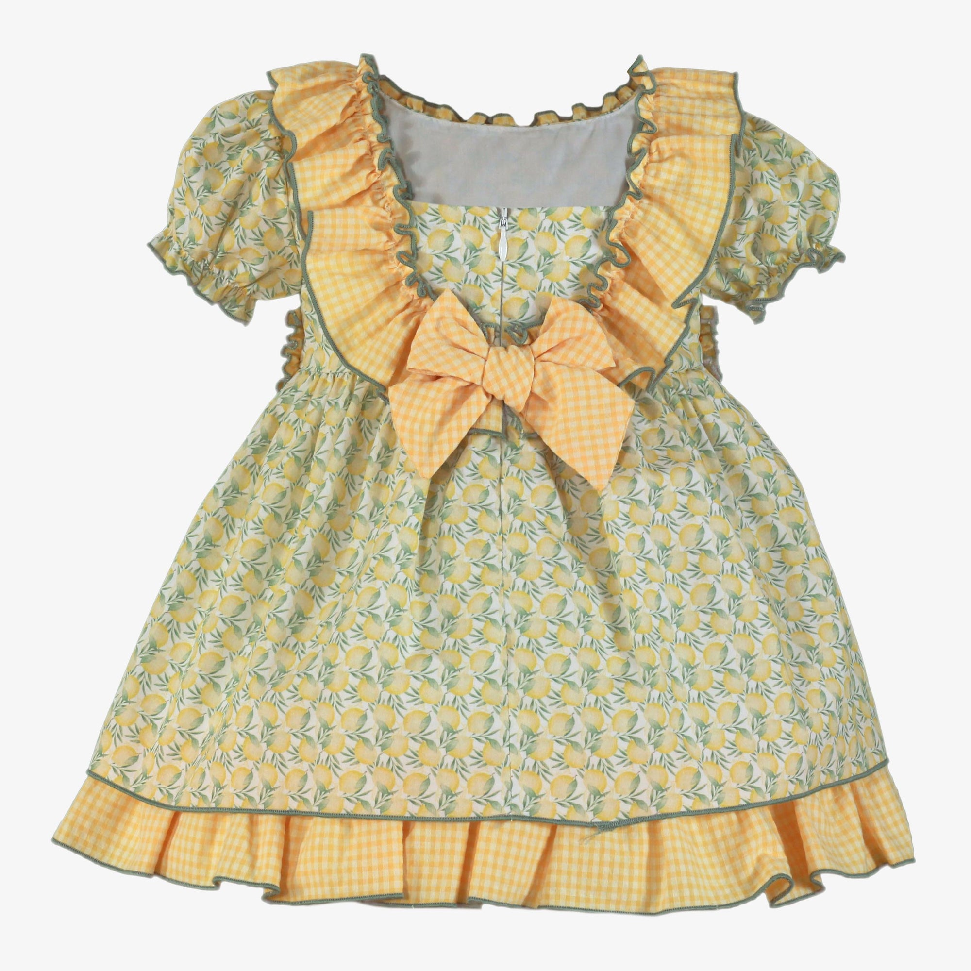 VESTIDO INFANTIL AMARILLO PIÑAS