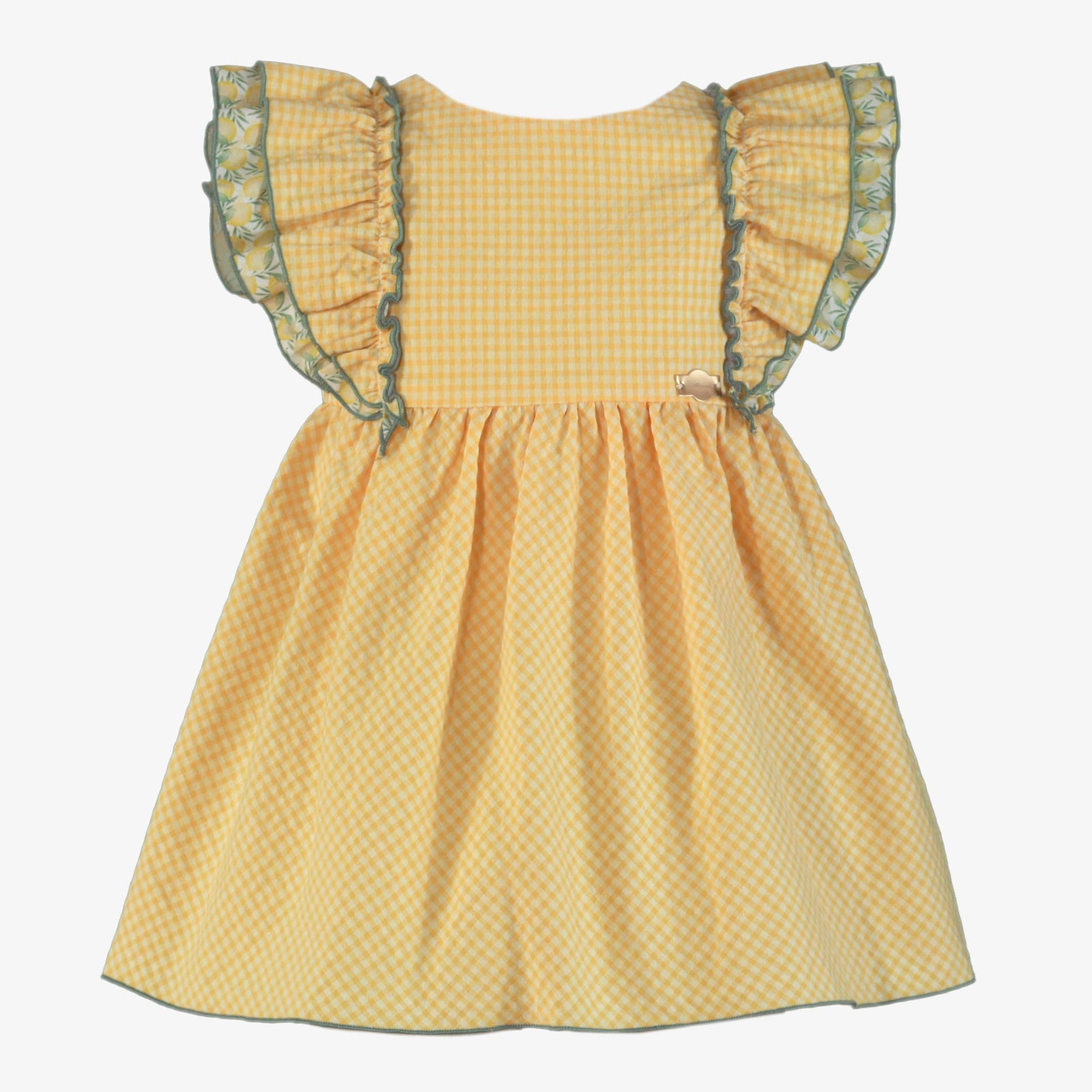VESTIDO INFANTIL VICHY AMARILLO