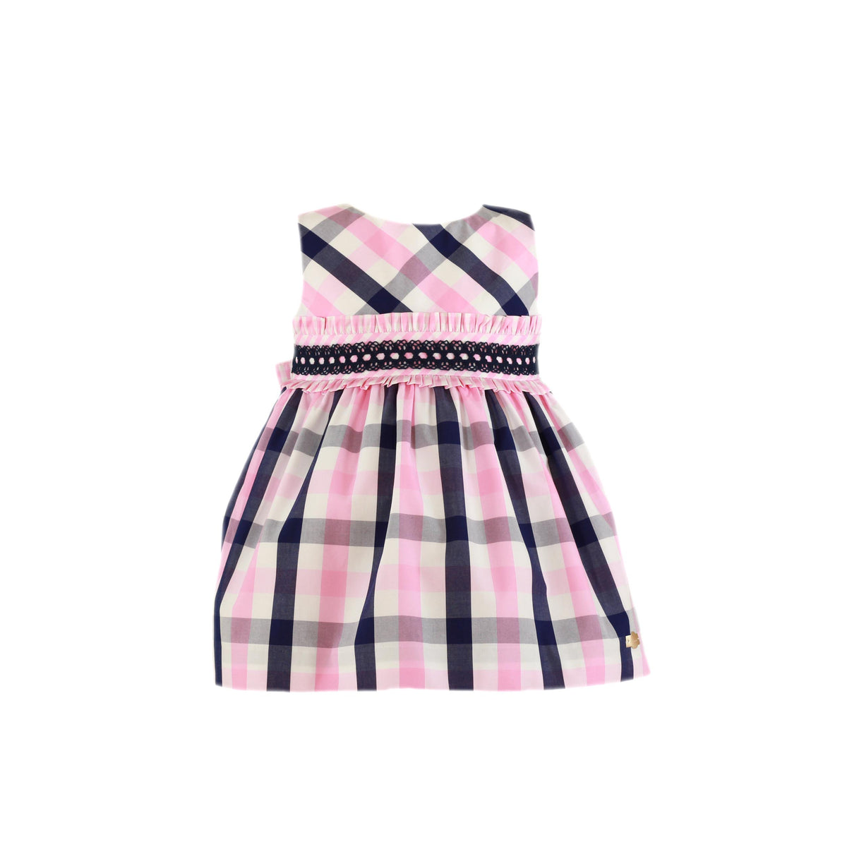 VESTIDO PARA NIÑA COLOR ROSA Y MARINO