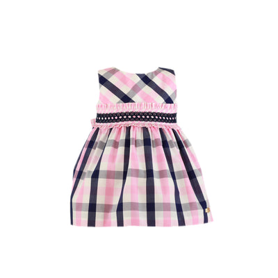 VESTIDO PARA NIÑA COLOR ROSA Y MARINO