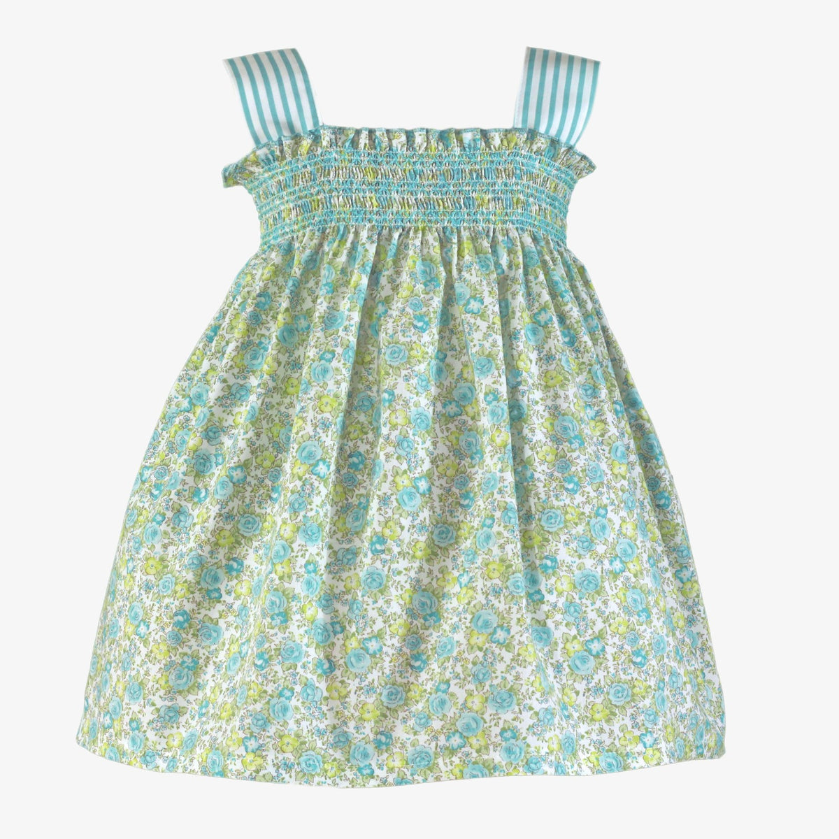VESTIDO INFANTIL AZUL VERDOSO