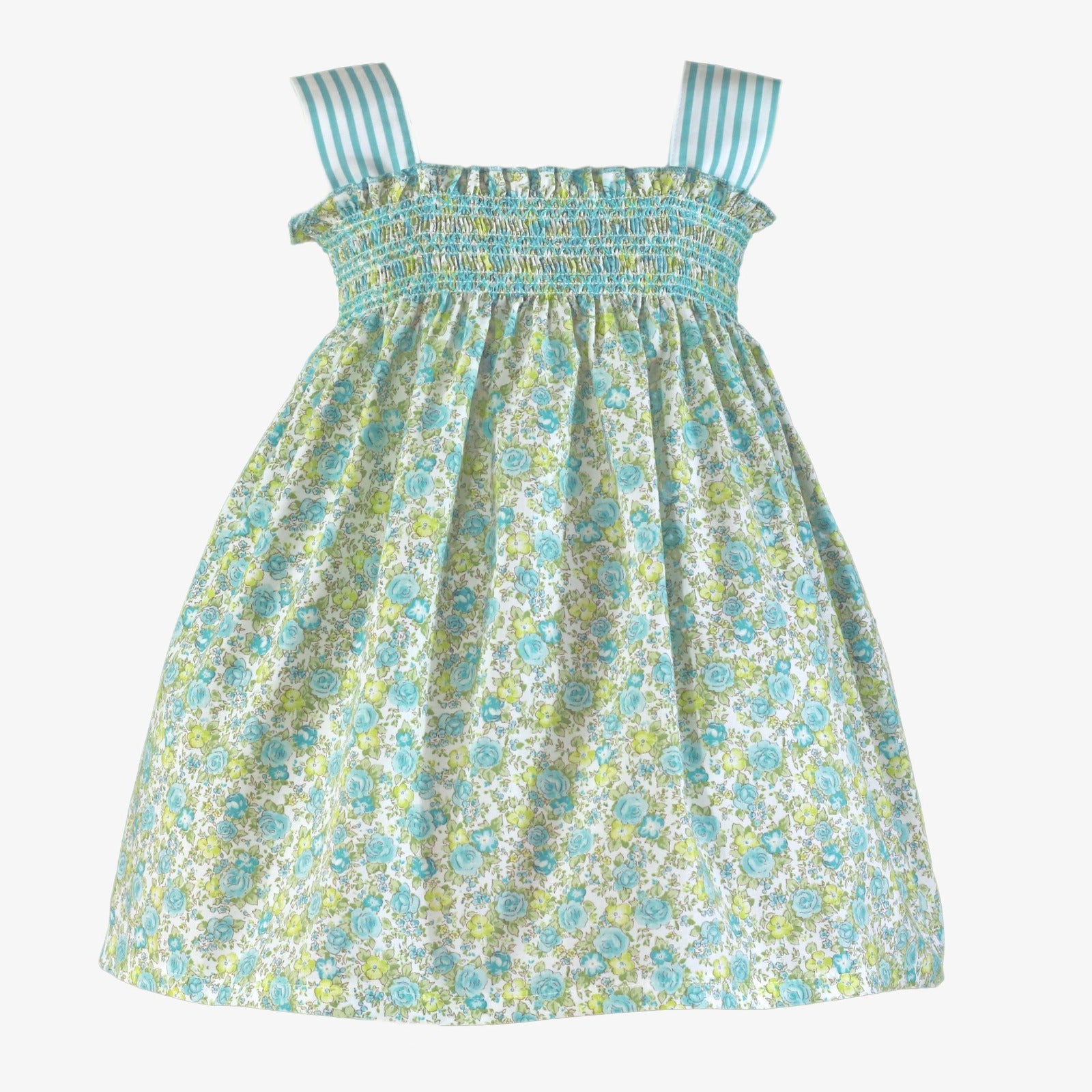 VESTIDO INFANTIL AZUL VERDOSO