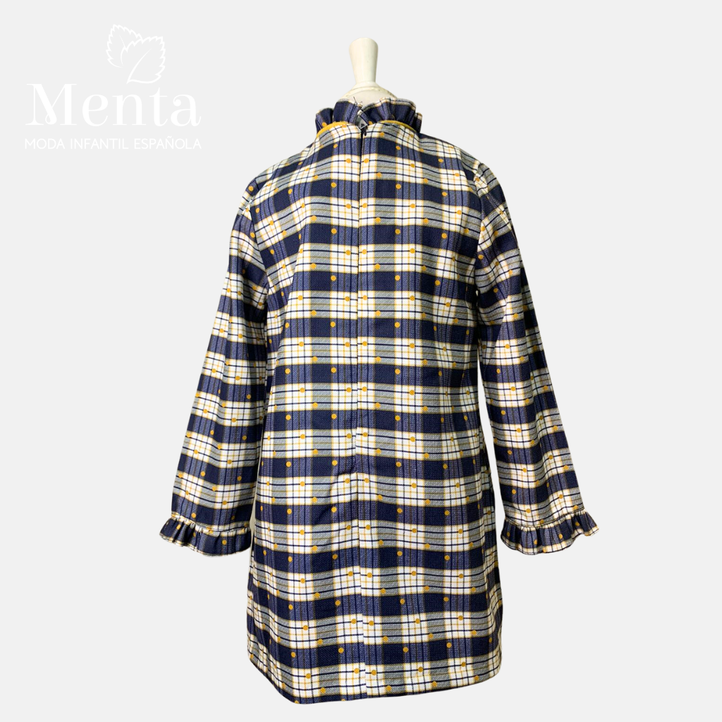 VESTIDO CON VOLANTE CUADROS