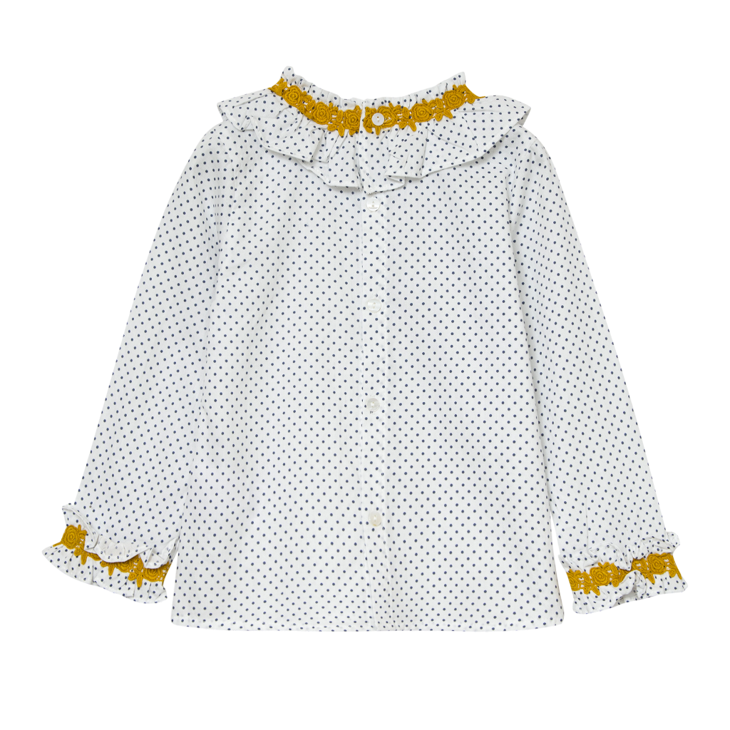 CONJUNTO NIÑA AZUL MOSTAZA