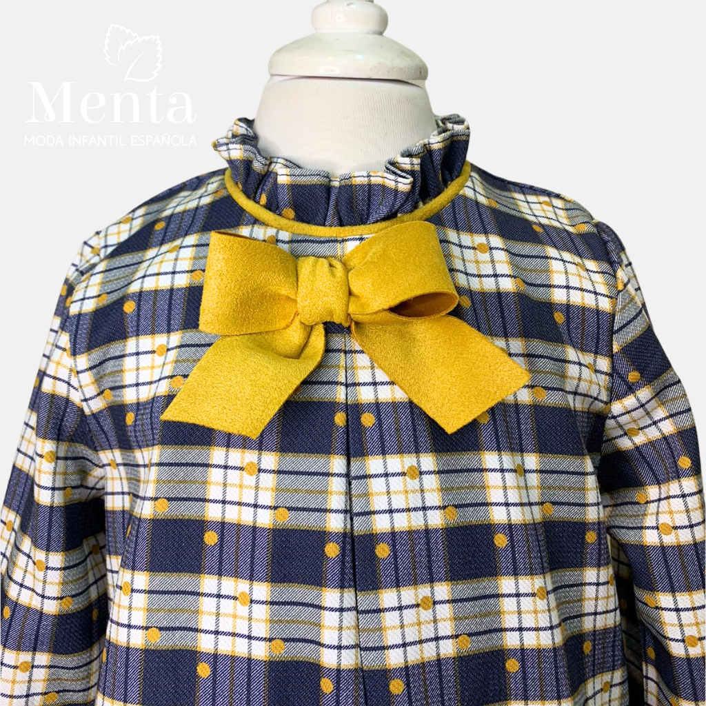 VESTIDO CON VOLANTE CUADROS