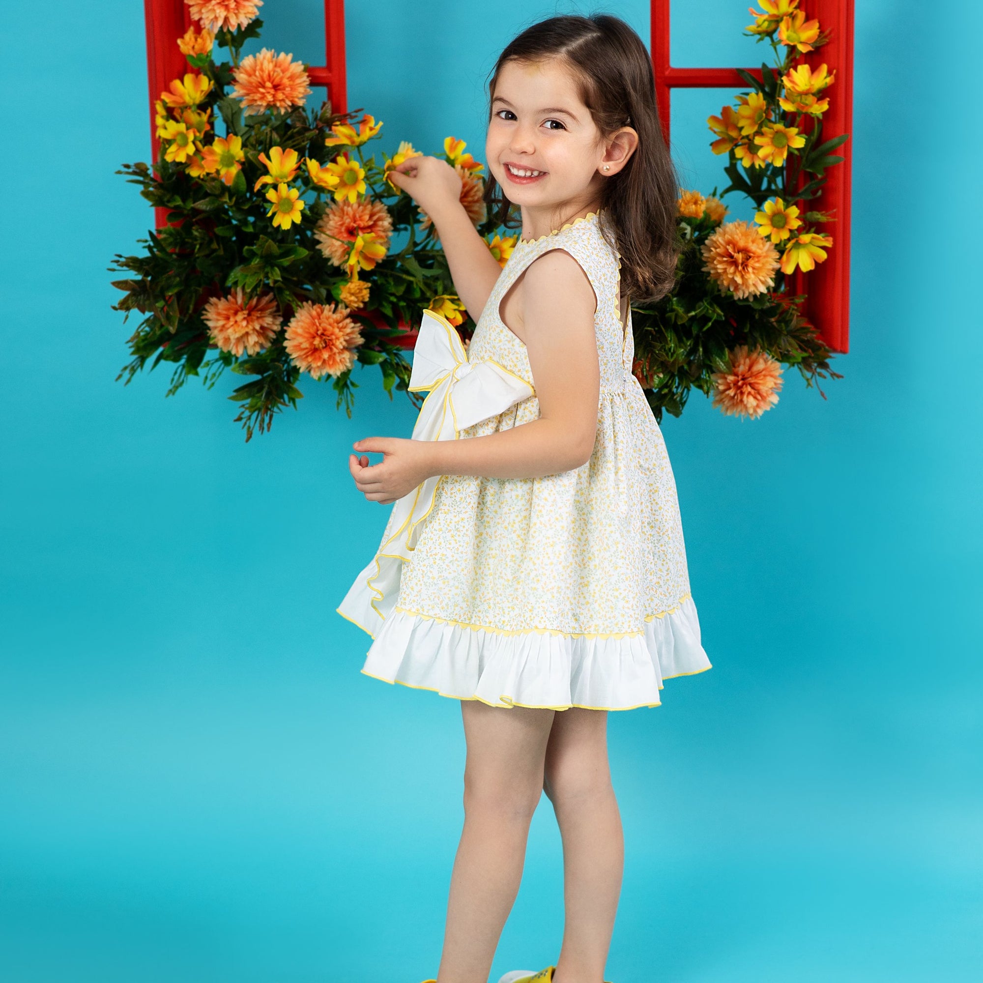 VESTIDO AMARILLO CAMPIÑA INGLESA