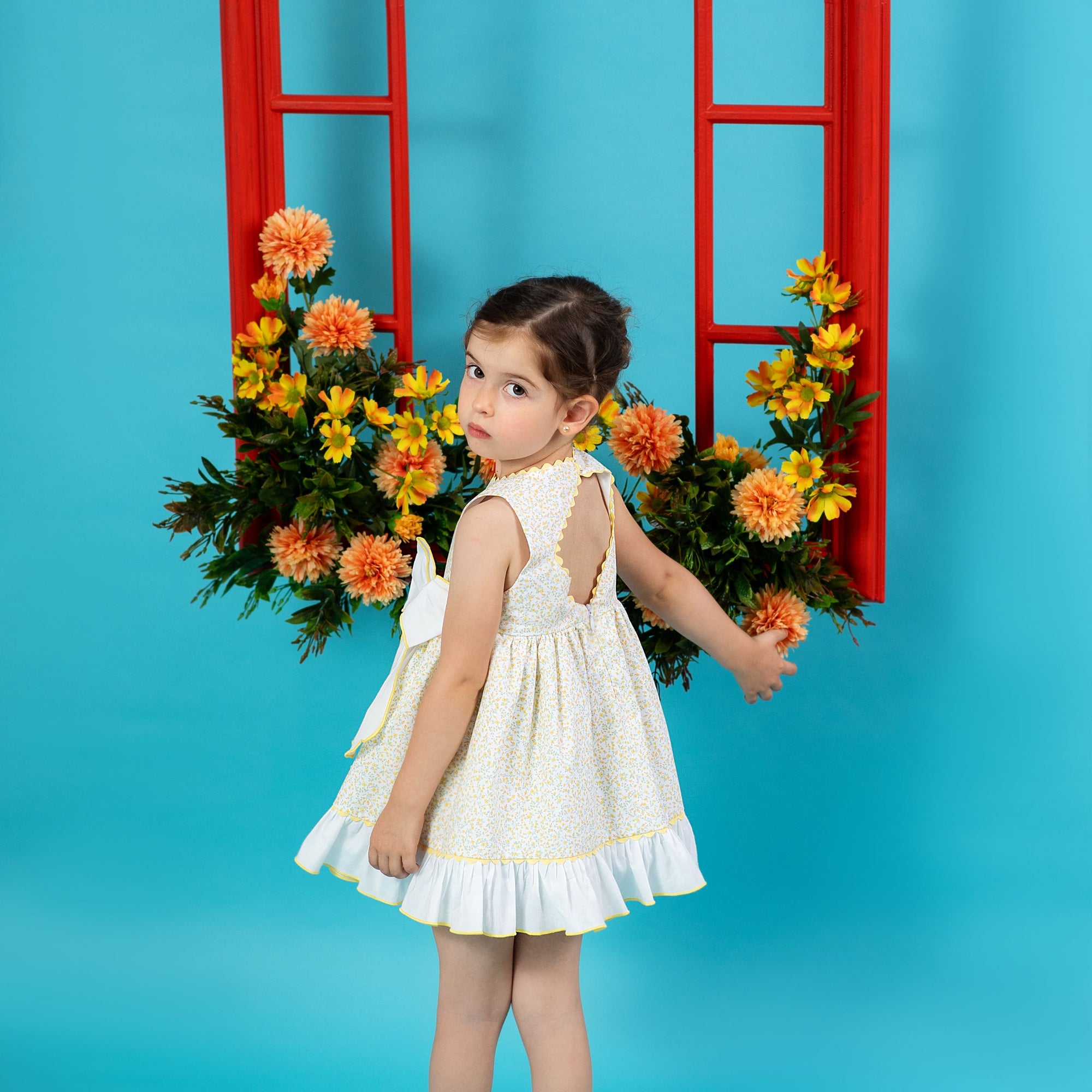 VESTIDO AMARILLO CAMPIÑA INGLESA