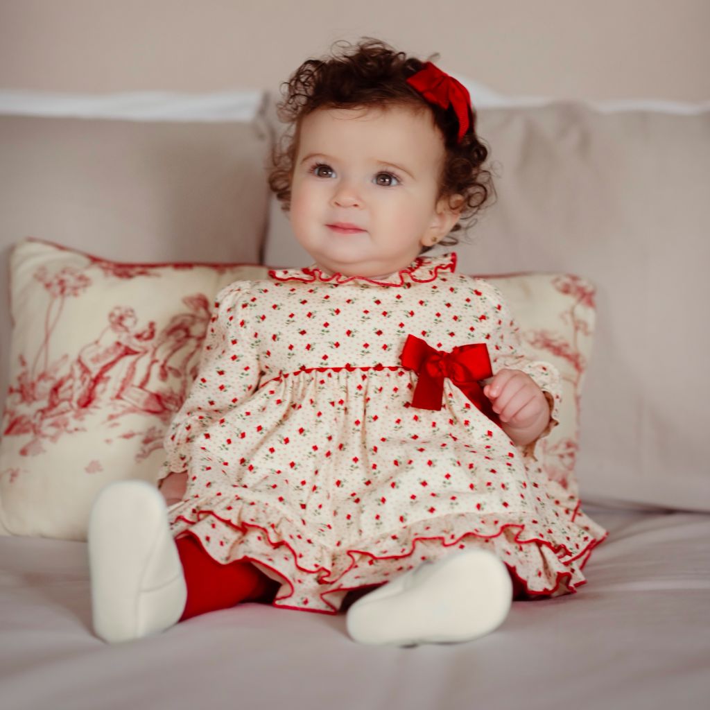 Baby Dress Vestidos Bebe Rojo Dolce Petit Baby Girls Red Polka Dot