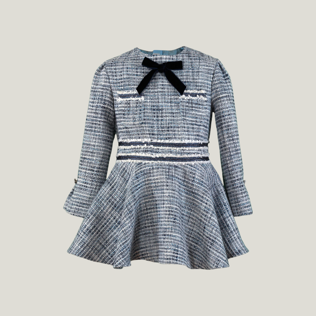 VESTIDO MARINO TWEED NIÑA