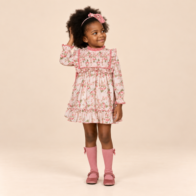 VESTIDO INFANTIL ESTAMPADO ROSAS