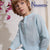 CAMISA CUELLO TIPO MAO EN MANGA LARGA COLOR JADE