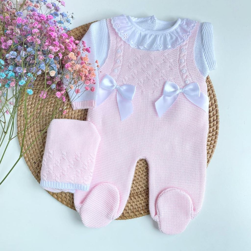 PETO JESSICA LAZOS ROSA BEBE BLANCO TRENZADO