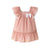 VESTIDO DE NIÑA DE TIRANTES CON VOLANTES BICOLOR