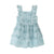 VESTIDO DE NIÑA CON TIRANTES DE VOLANTES. TEJIDO DE TULL CON FLORES