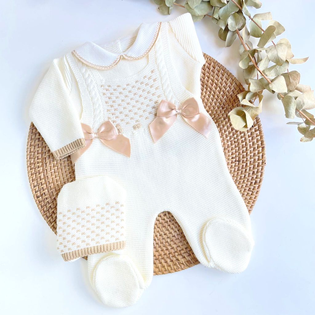 PETO MARTHA LAZOS PERLA CAMEL PUNTEADO