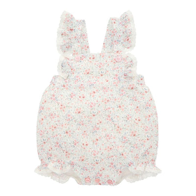 PELELE BEBÉ NIÑA BLANCO CON FLORES - Menta Moda Infantil