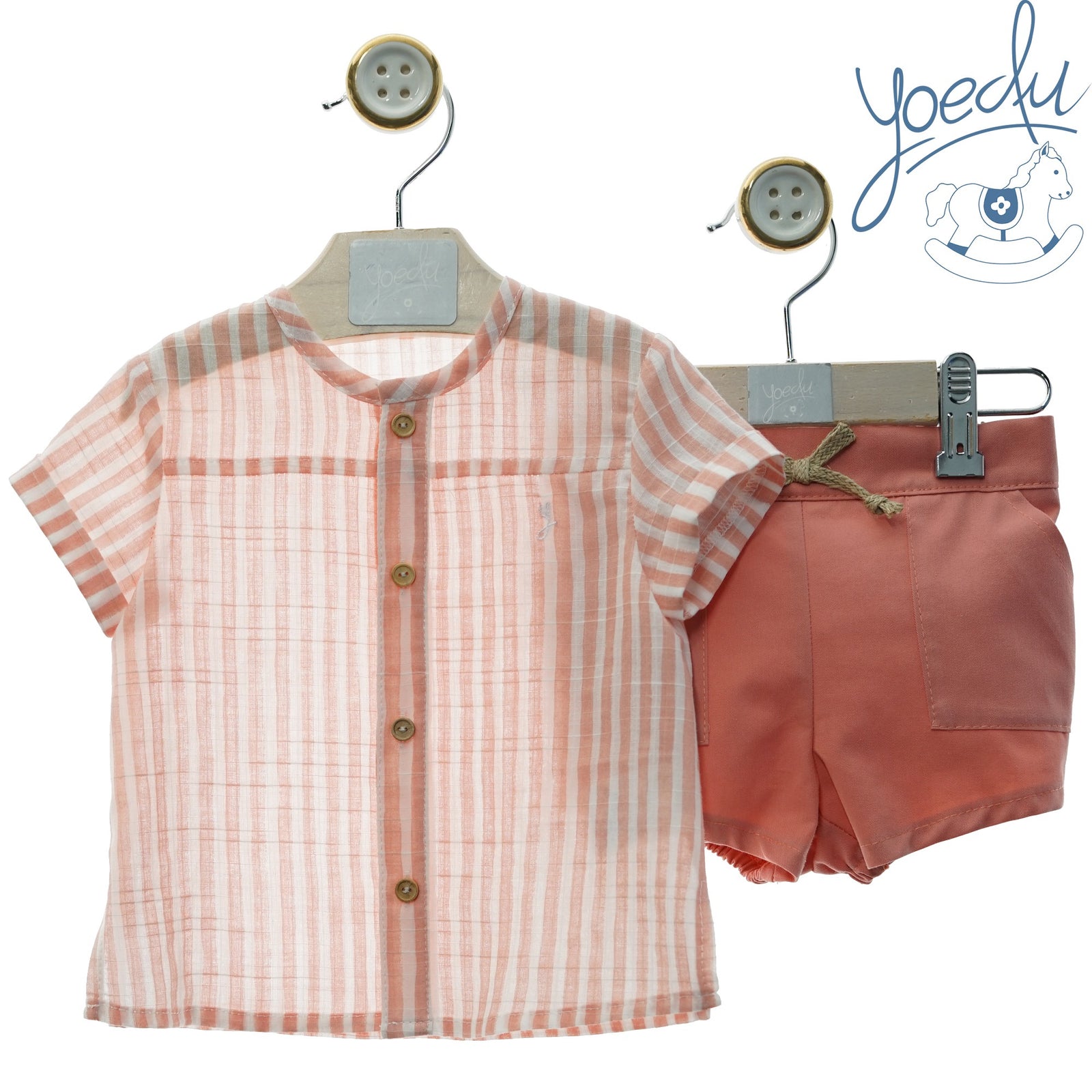 CONJUNTO BEBE NIÑO SHORT MAYA - Menta Moda Infantil