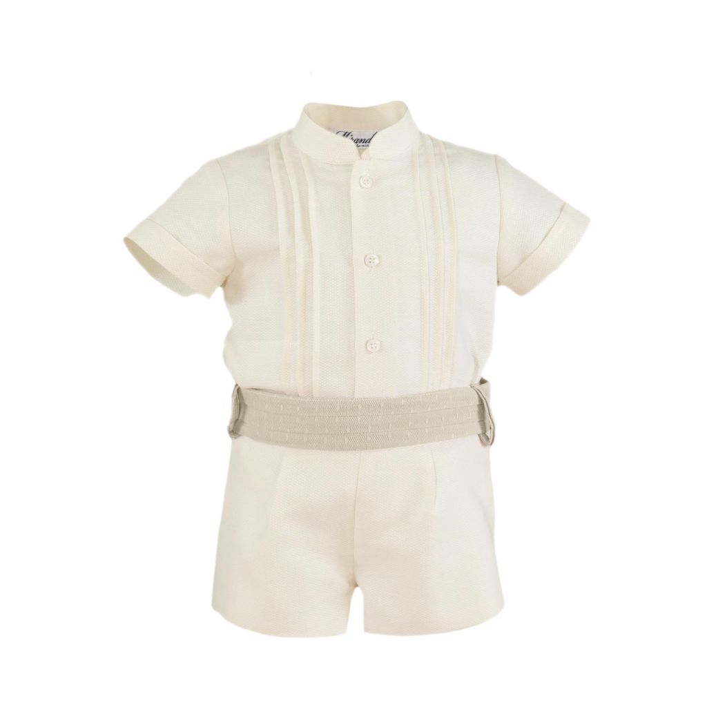 CONJUNTO BEBE BEIGE LISO