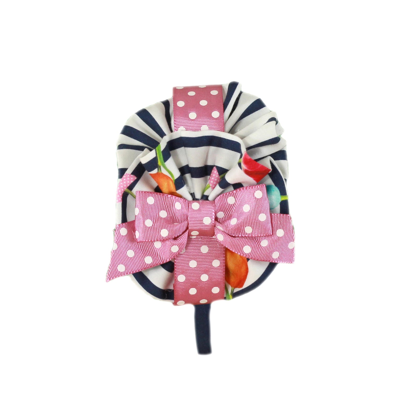 DIADEMA LINEAS MARINO Y FLORES