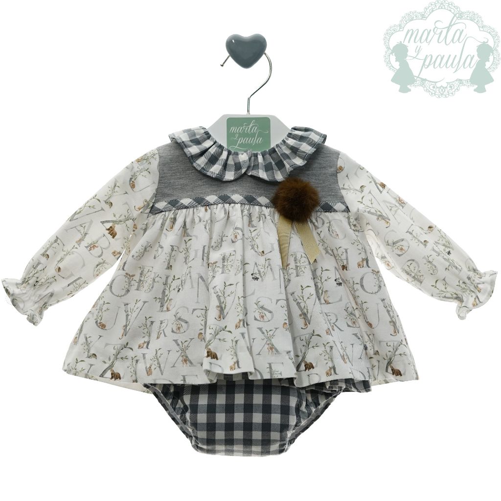 JESUSIN BEBE NINA MANGA LARGA ESTAMPADO LETRAS CON POLOLO FAMILIA VIDA - Menta Moda Infantil