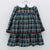 VESTIDO NIÑA CUADROS AZUL Y VERDE