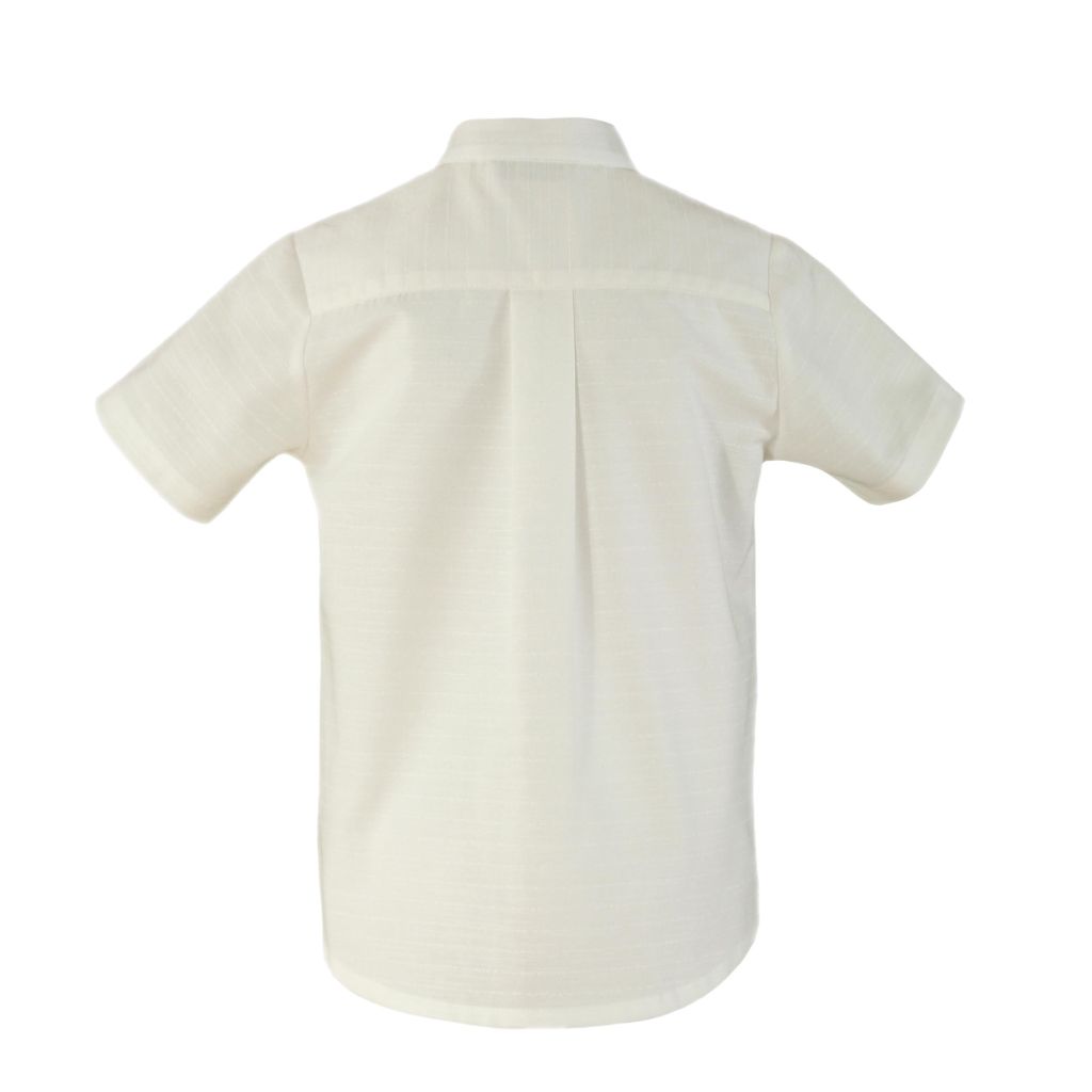 CONJUNTO NIÑO CAMISA RAYAS Y SHORT CAMEL - Menta Moda Infantil