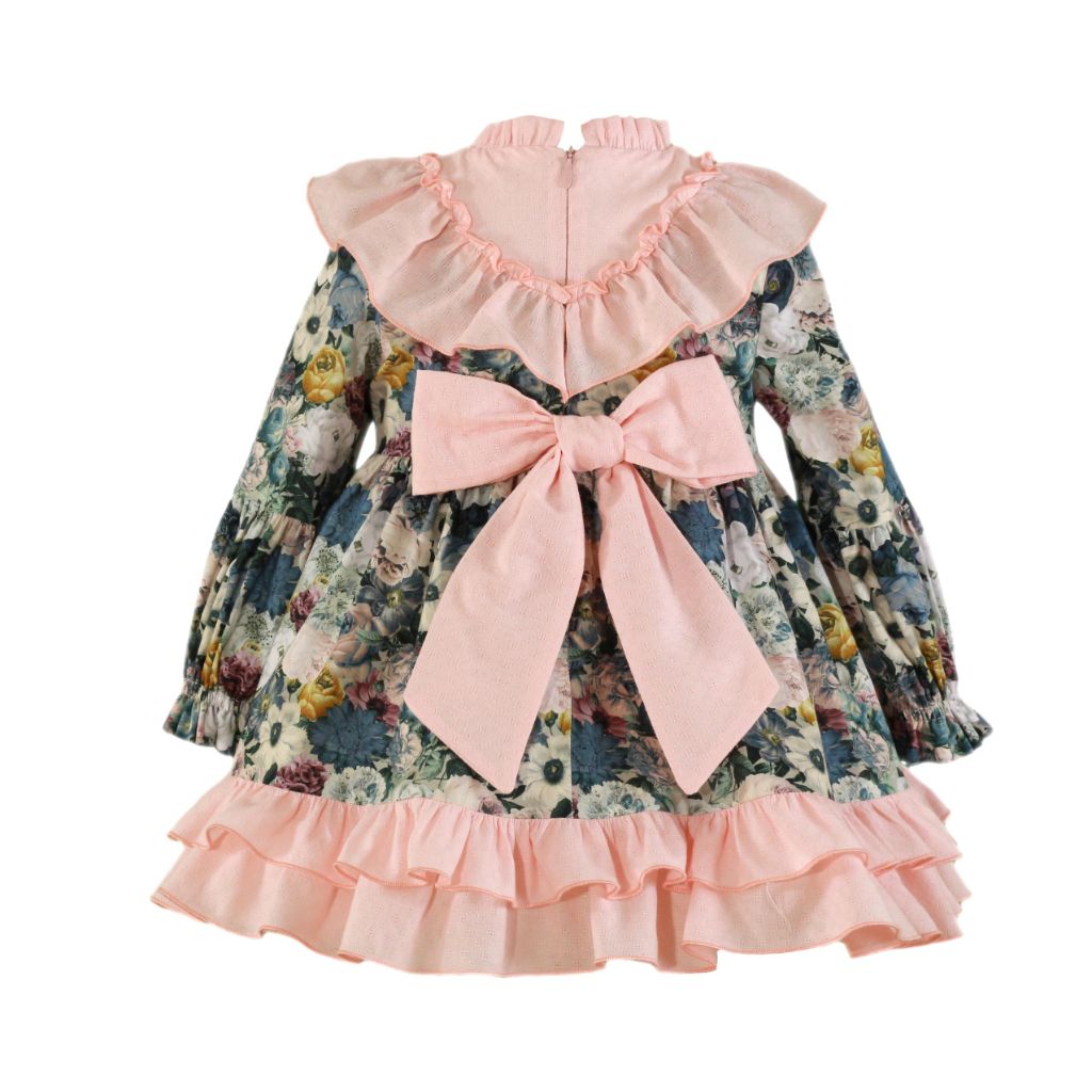 VESTIDO MANGA LARGA NINA ESTAMPADO CELESTIAL - Menta Moda Infantil