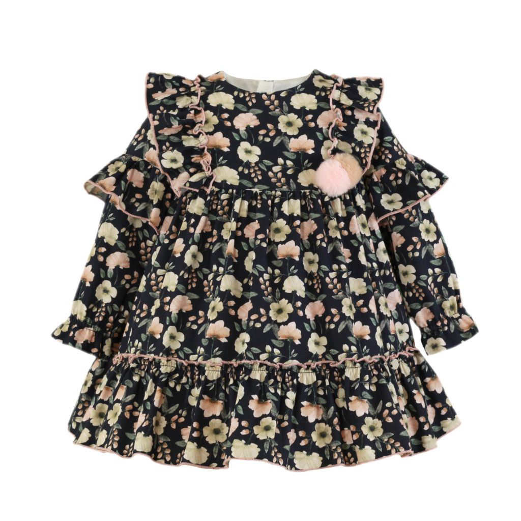 VESTIDO MANGA LARGA NINA ESTAMPADO OTOÑAL - Menta Moda Infantil
