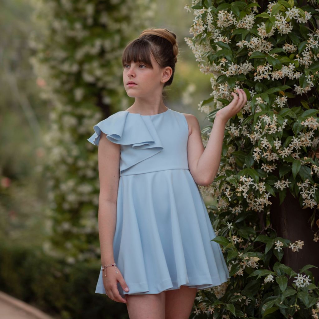 VESTIDO LISO AZUL