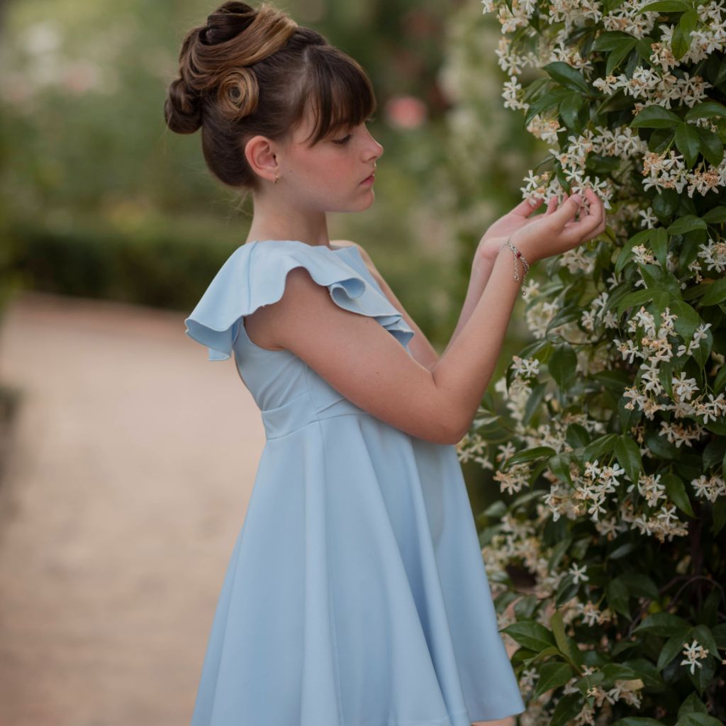 VESTIDO LISO AZUL