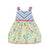 VESTIDO AZUL Y FALDA FLORAL