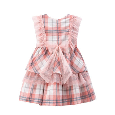 VESTIDO NIÑA CUADROS CON TUL