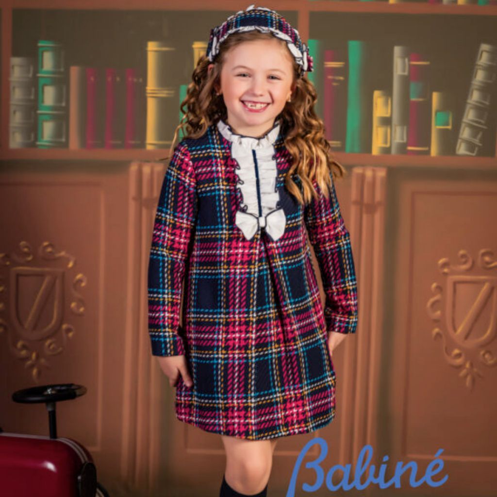 VESTIDO NIÑA RECTO CUADROS COLORES - Menta Moda Infantil