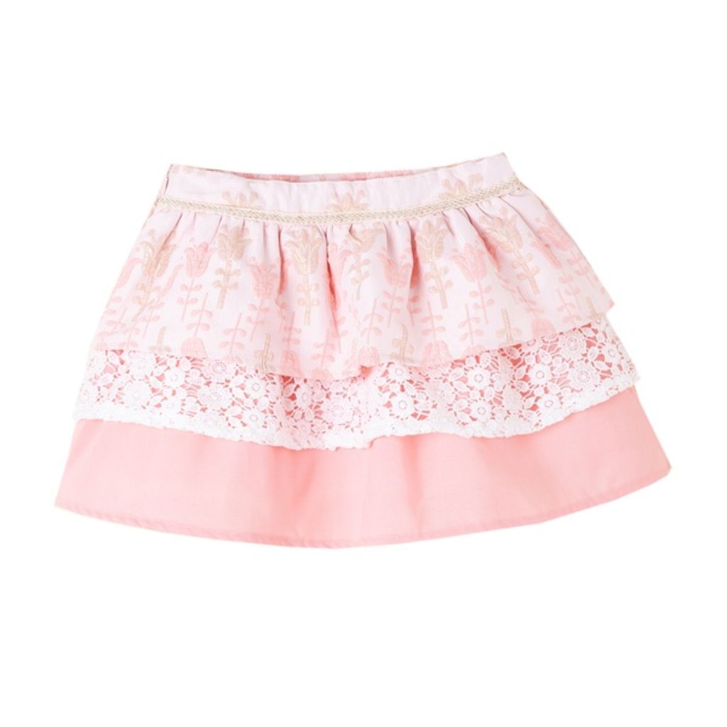 CONJUNTO NIÑA BLANCO Y MELON - Menta Moda Infantil